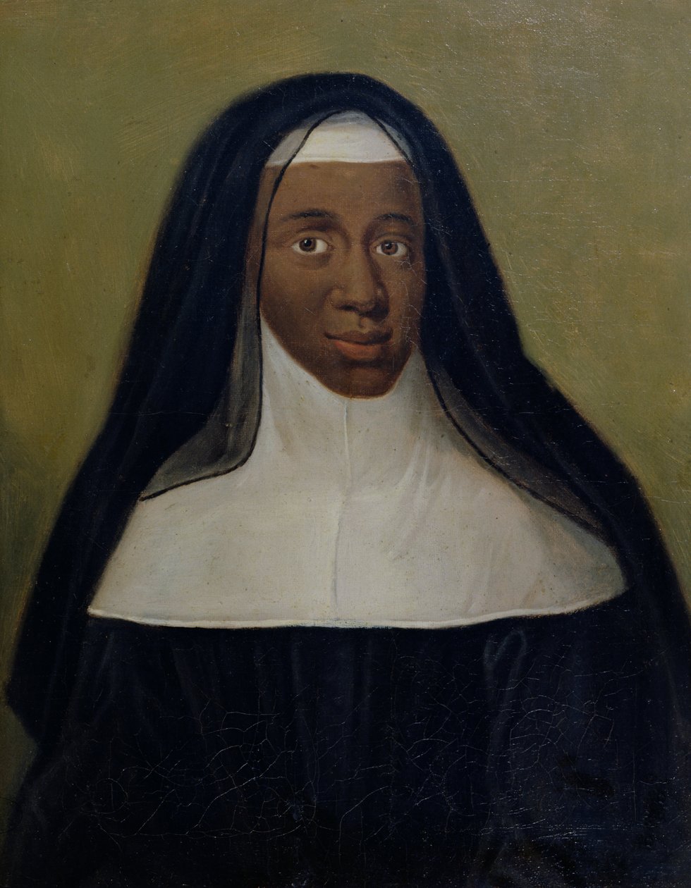 Portræt af Louise-Marie-Therese (1664-1732) Den sorte nonne af Moret af French School
