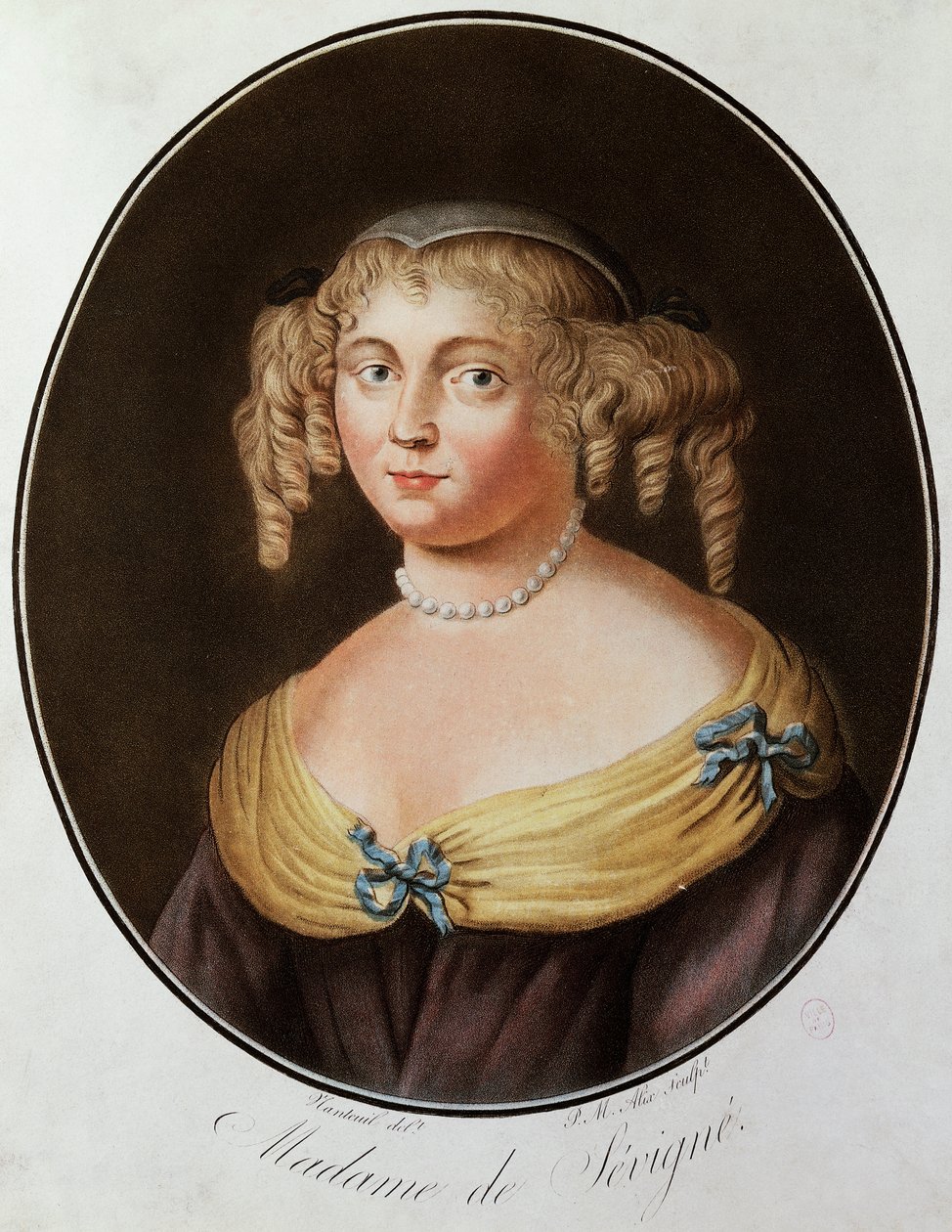 Portræt af Madame de Sevigne af French School