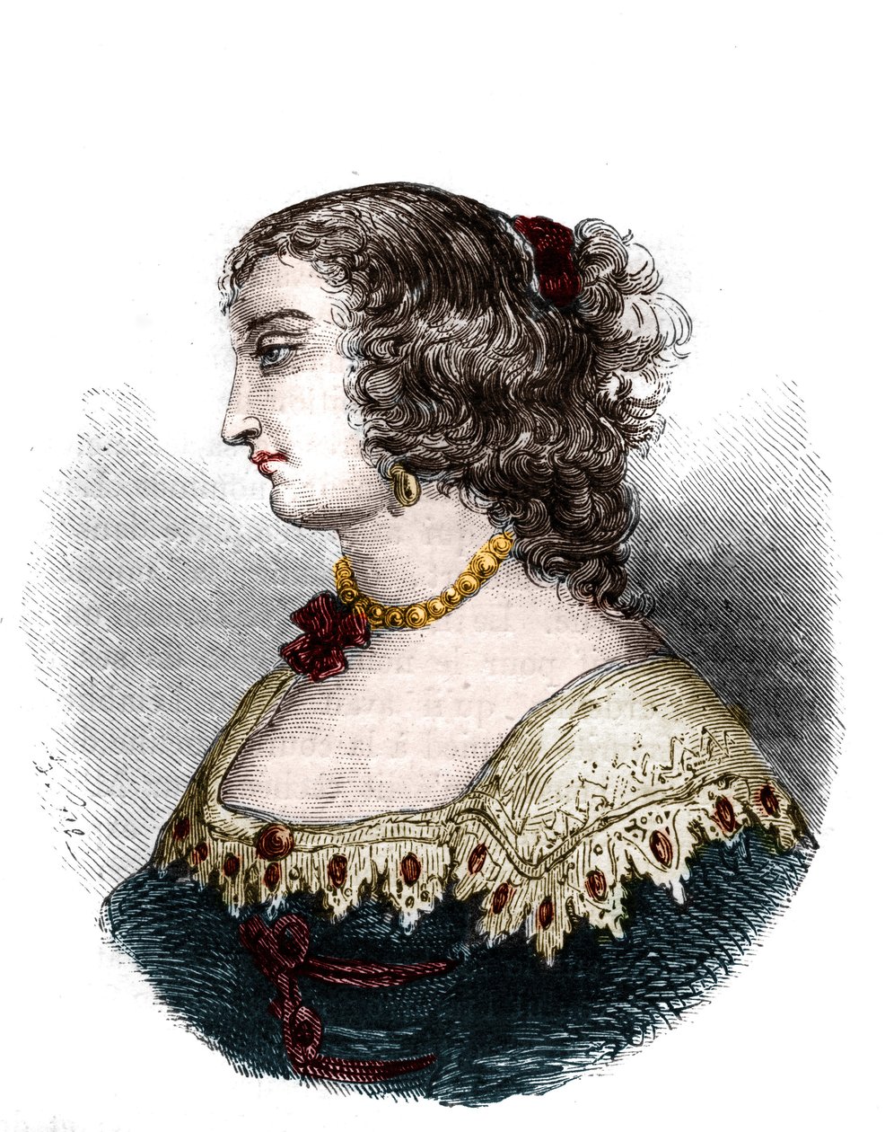 Portræt af Mademoiselle de Hautefort (Marie de Hautefort af French School