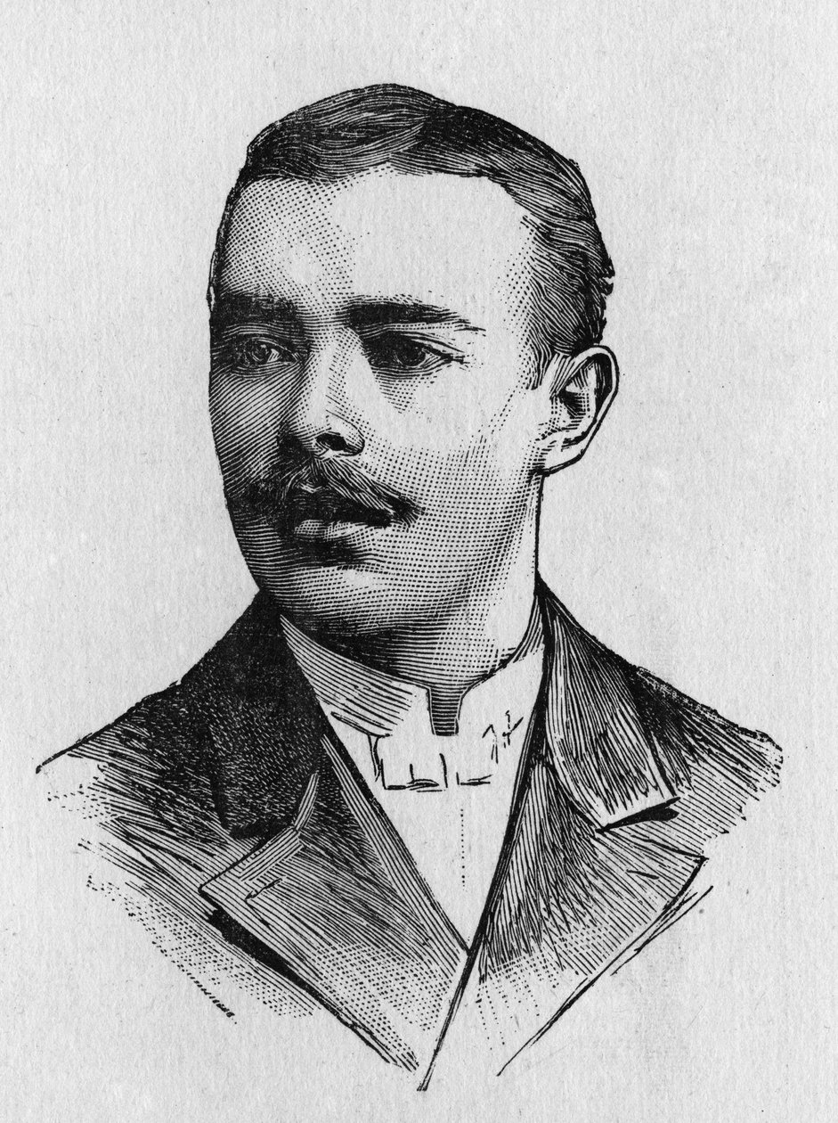 Portræt af Mangot, fransk luftfart - i "" Album of Science; berømte videnskabsmænd; Store opdagelser””” 1896. af French School