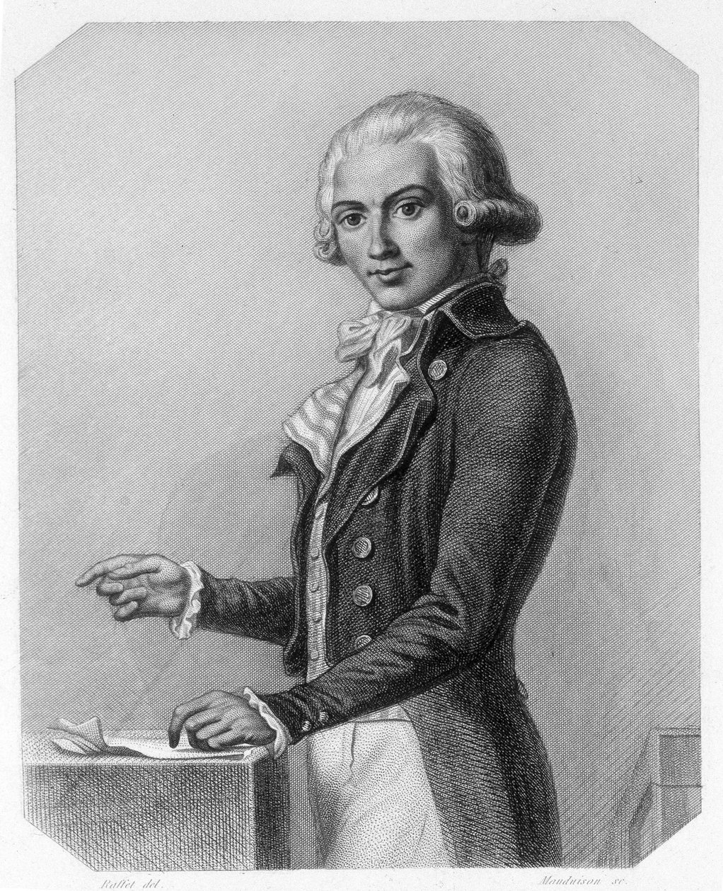 Portræt af Marguerite Elie Guadet, fransk politiker (1758-1794). I "L