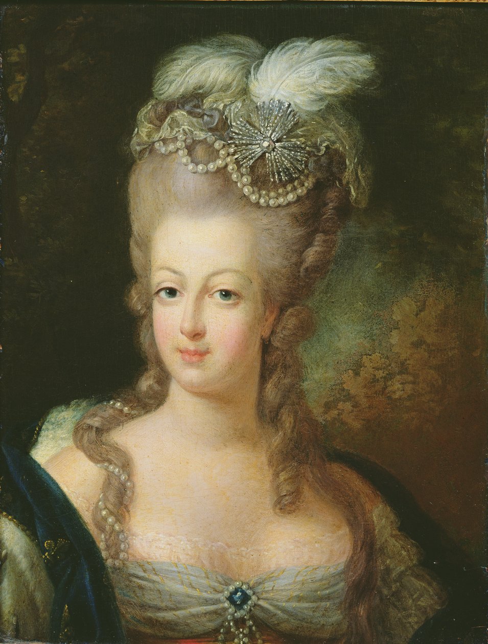 Portræt af Marie-Antoinette de Habsbourg-Lorraine (1755-93) af French School