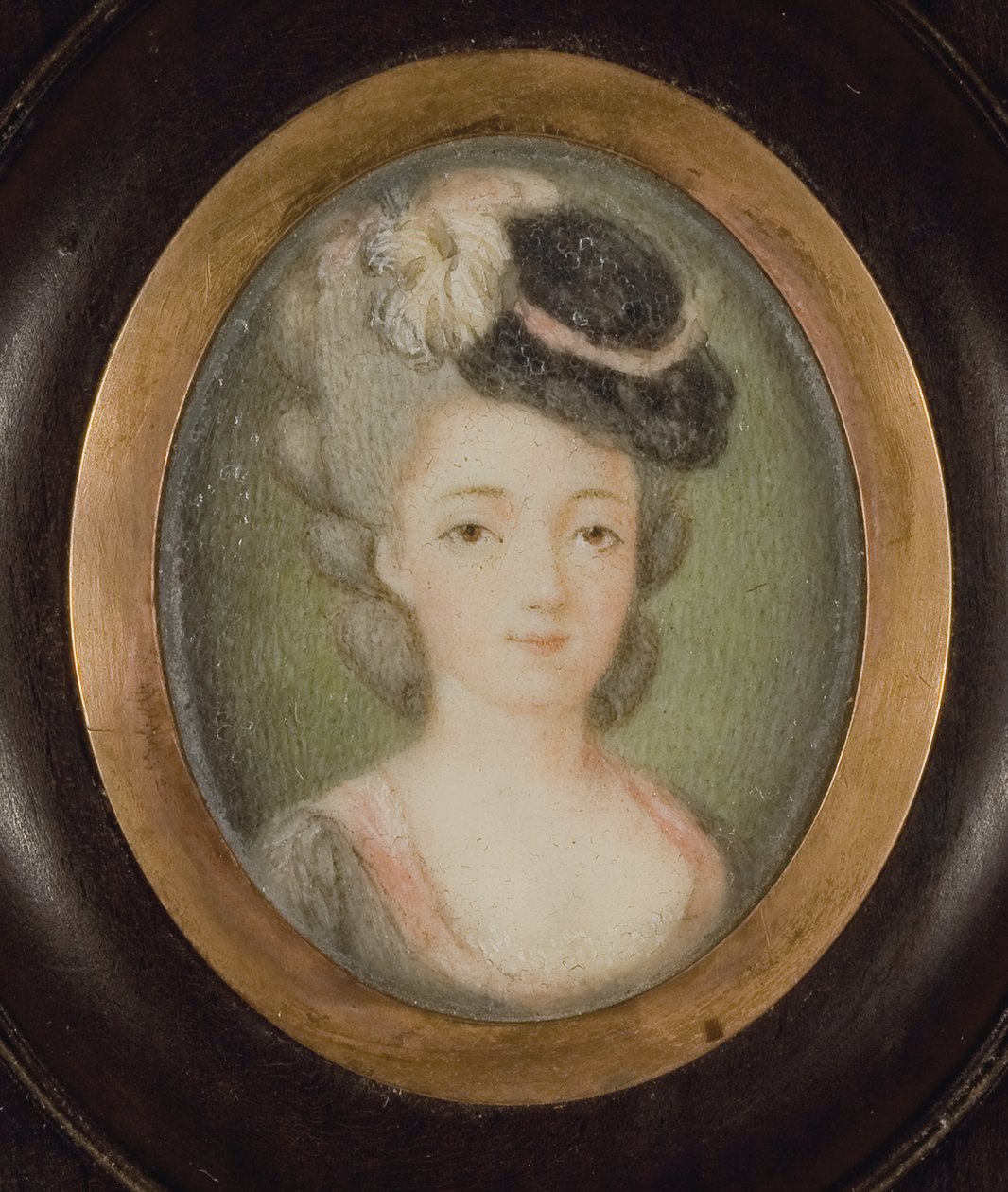 Portrait of Marie Adrienne Francoise de Noailles, Marquise de la Fayettedani af French School