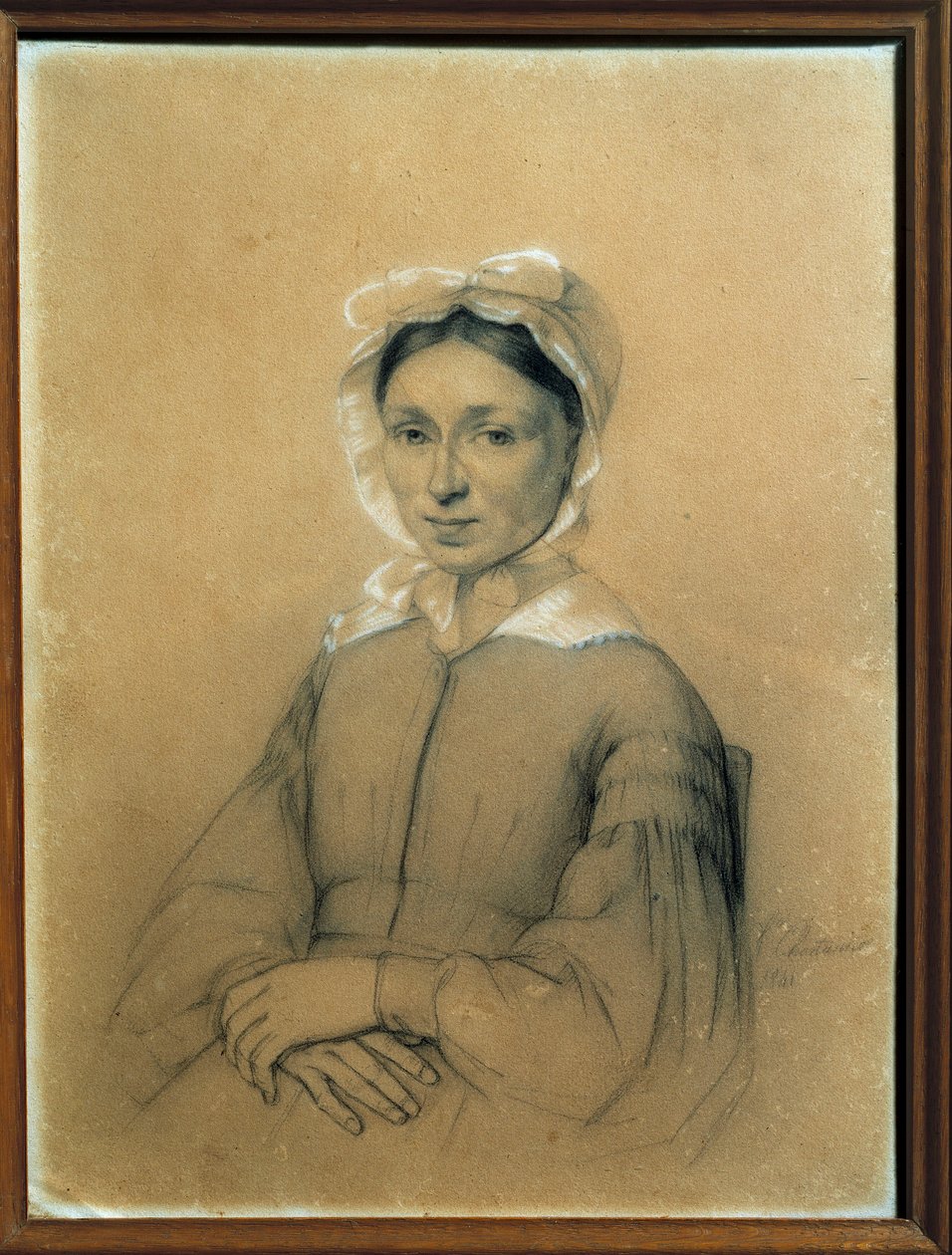 Portræt af Marie Dumas, født Marie Louise Elisabeth Labouret, mor til Alexandre Dumas far Anonym tegning. 1841 Villers Cotterets. Alexandre Dumas Museum af French School