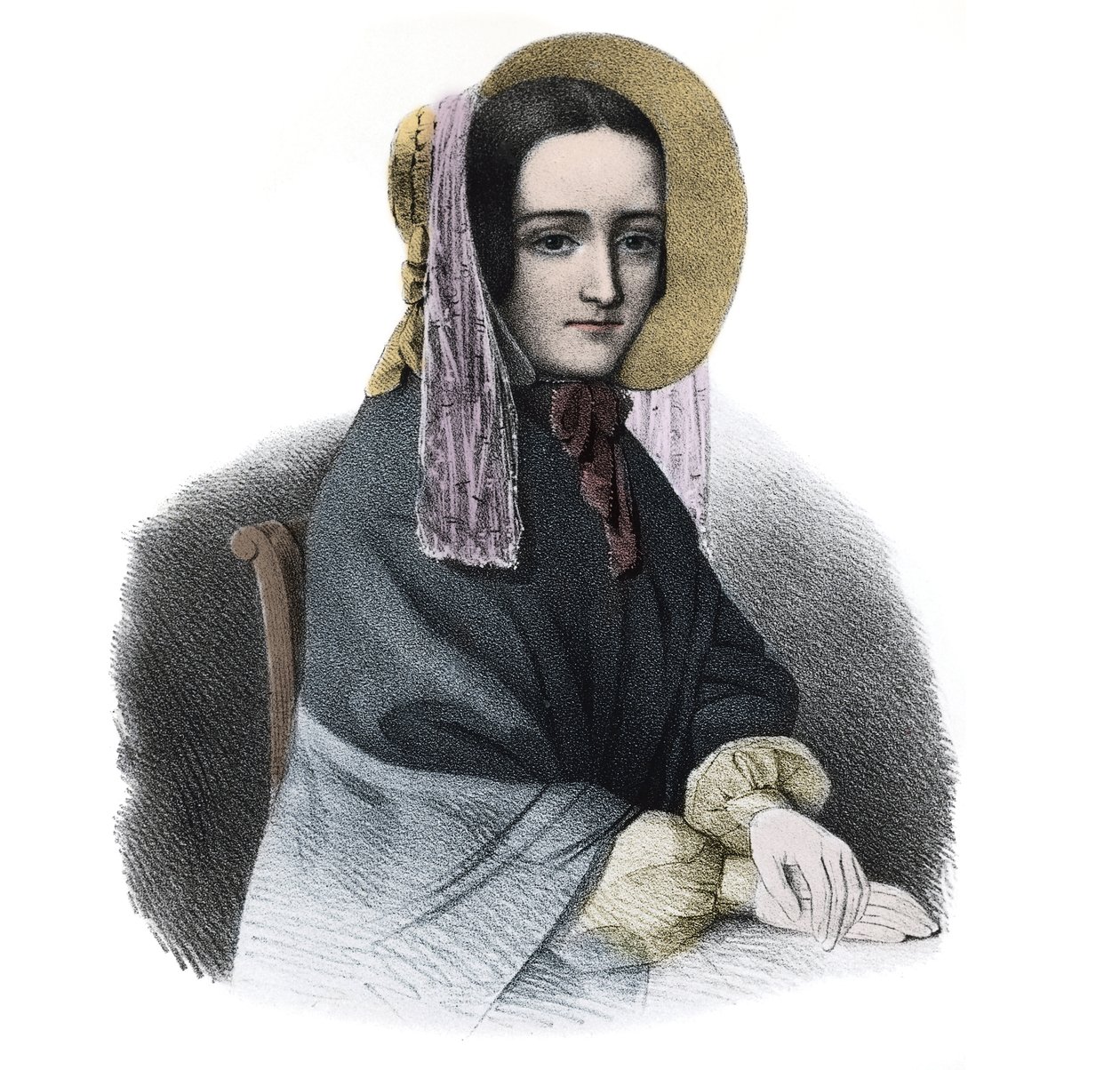 Portræt af Marie Fortunee Capelle, Marie Lafarge (Madame) (1816-1852) fransk kriminel"" gravering af det 19. århundrede af French School