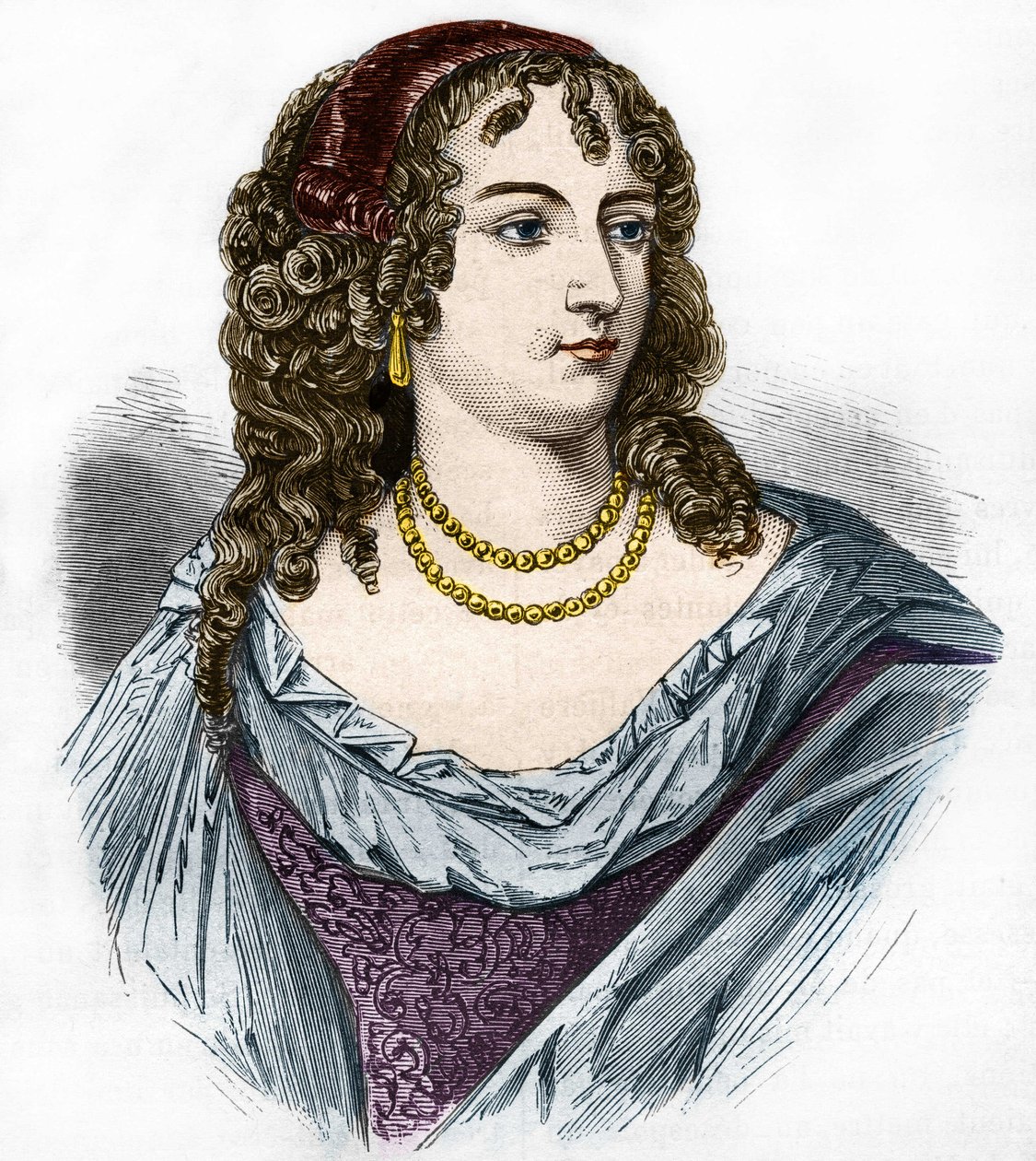 Portræt af Marion Delorme (Marie de Lon, Demoiselle de Lorme af French School
