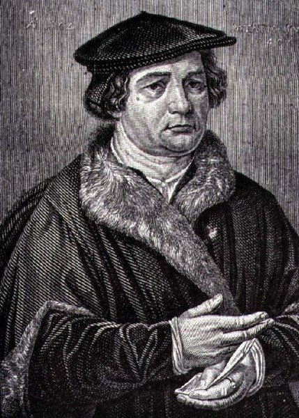 Portræt af Martin Luther (1483-1546) tysk religiøs reformator (stik) af French School