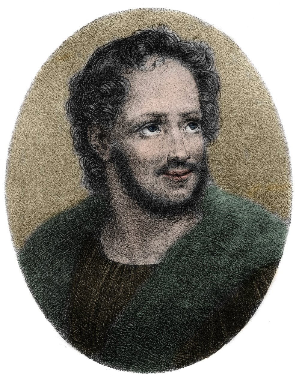 Portræt af Mathurin Regnier fransk digter (1573-1613) - Portræt af Mathurin Regnier (1573-1613), fransk satiriker, gravering af French School