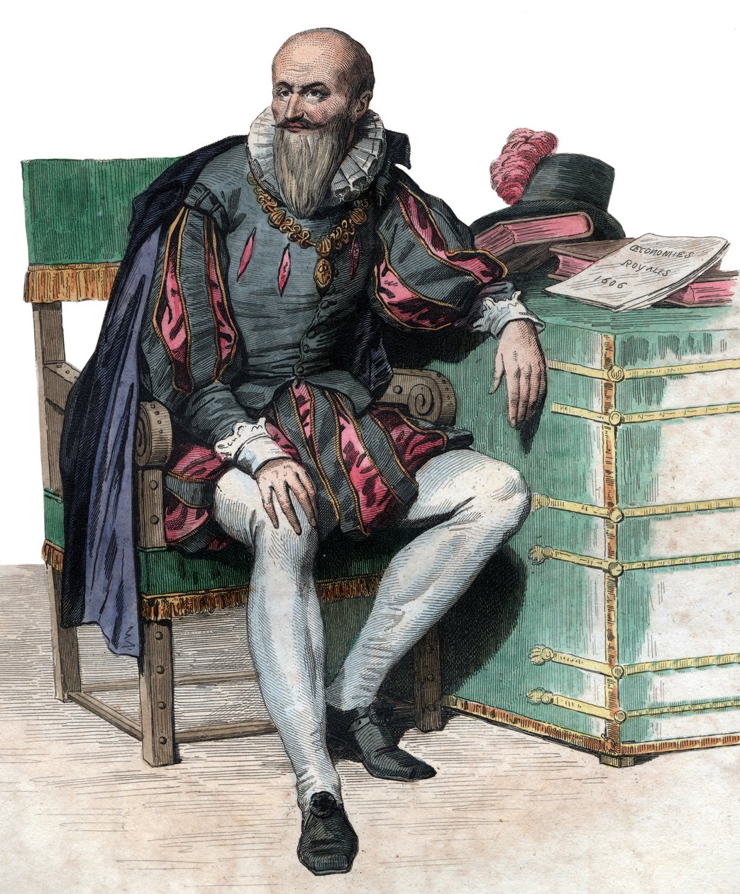 Portræt af Maximilien de Bethune, hertug af Sully (1559-1641), fransk soldat og minister. af French School
