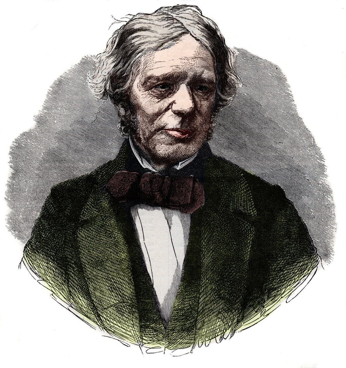 Portræt af Michael Faraday (1791-1867), engelsk kemiker og fysiker. af French School