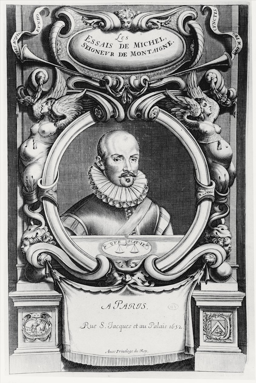 Portræt af Michel de Montaigne af French School