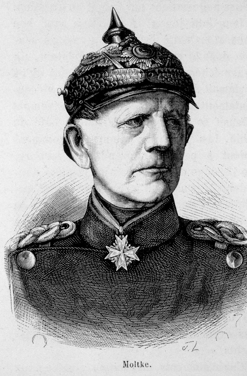 Portræt af Moltke, tysk feltmarskal (1800 - 1891) - i "" L