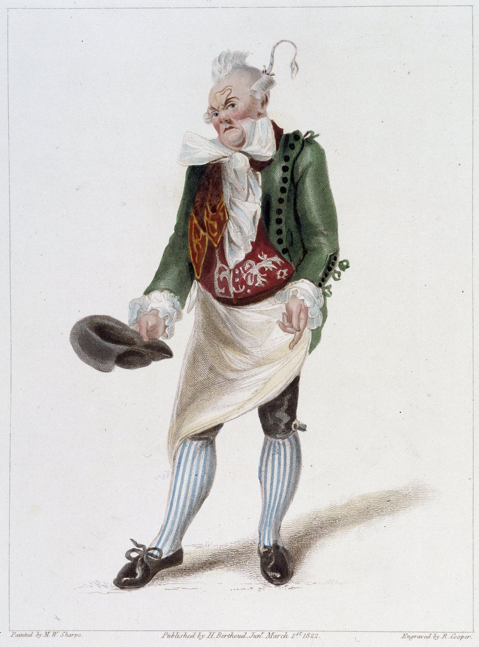 Portræt af Monsieur Gattie i Ballet of the Assumed Peasant af French School