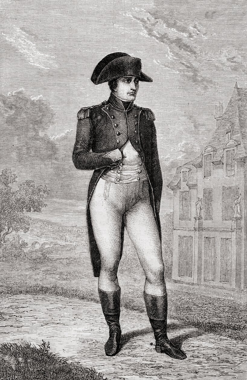 Portræt af Napoleon Bonaparte, fra Historien om den franske revolution af Louis Blanc af French School