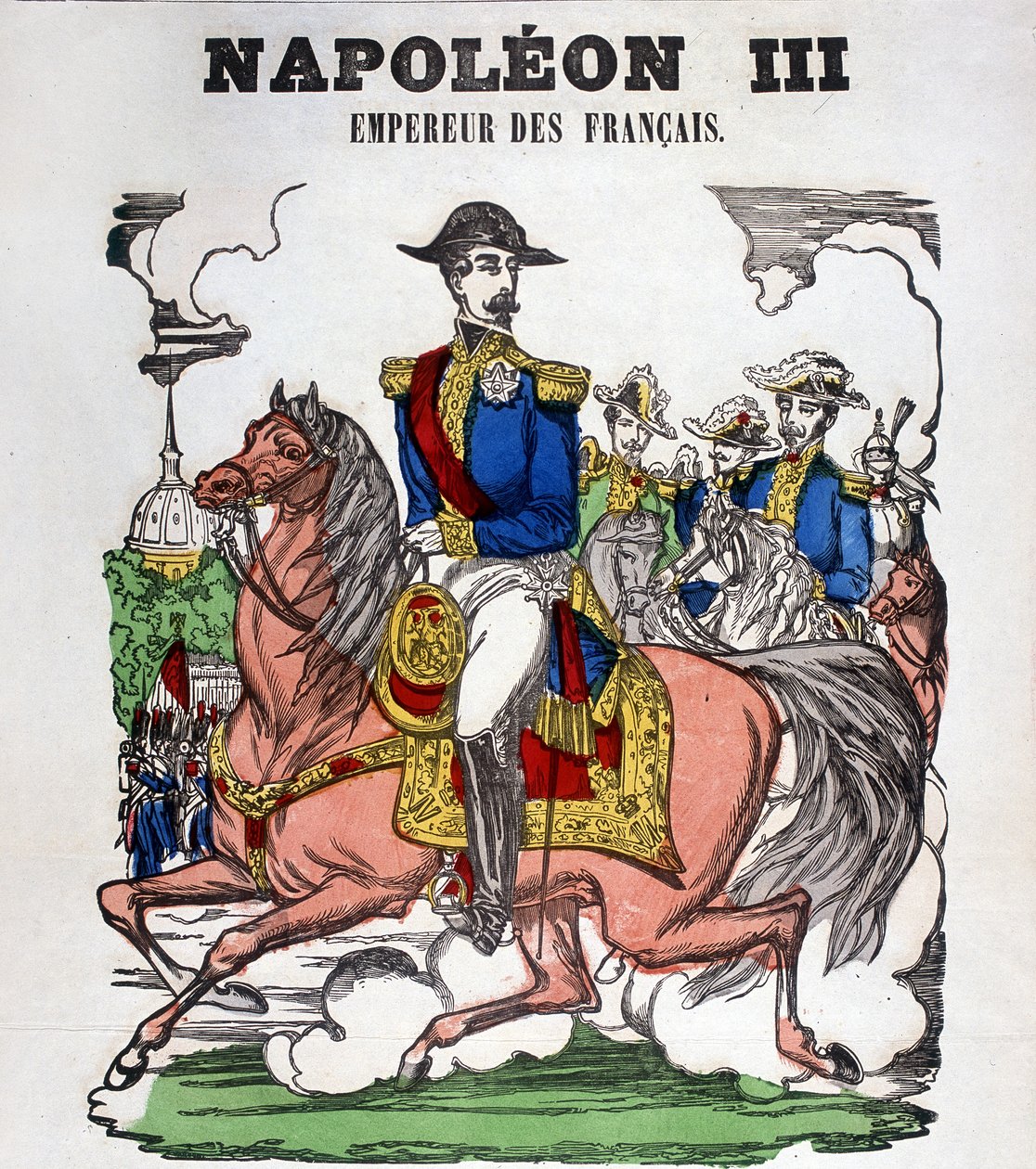 Portræt af Napoleon III. Billede af Epinal af French School