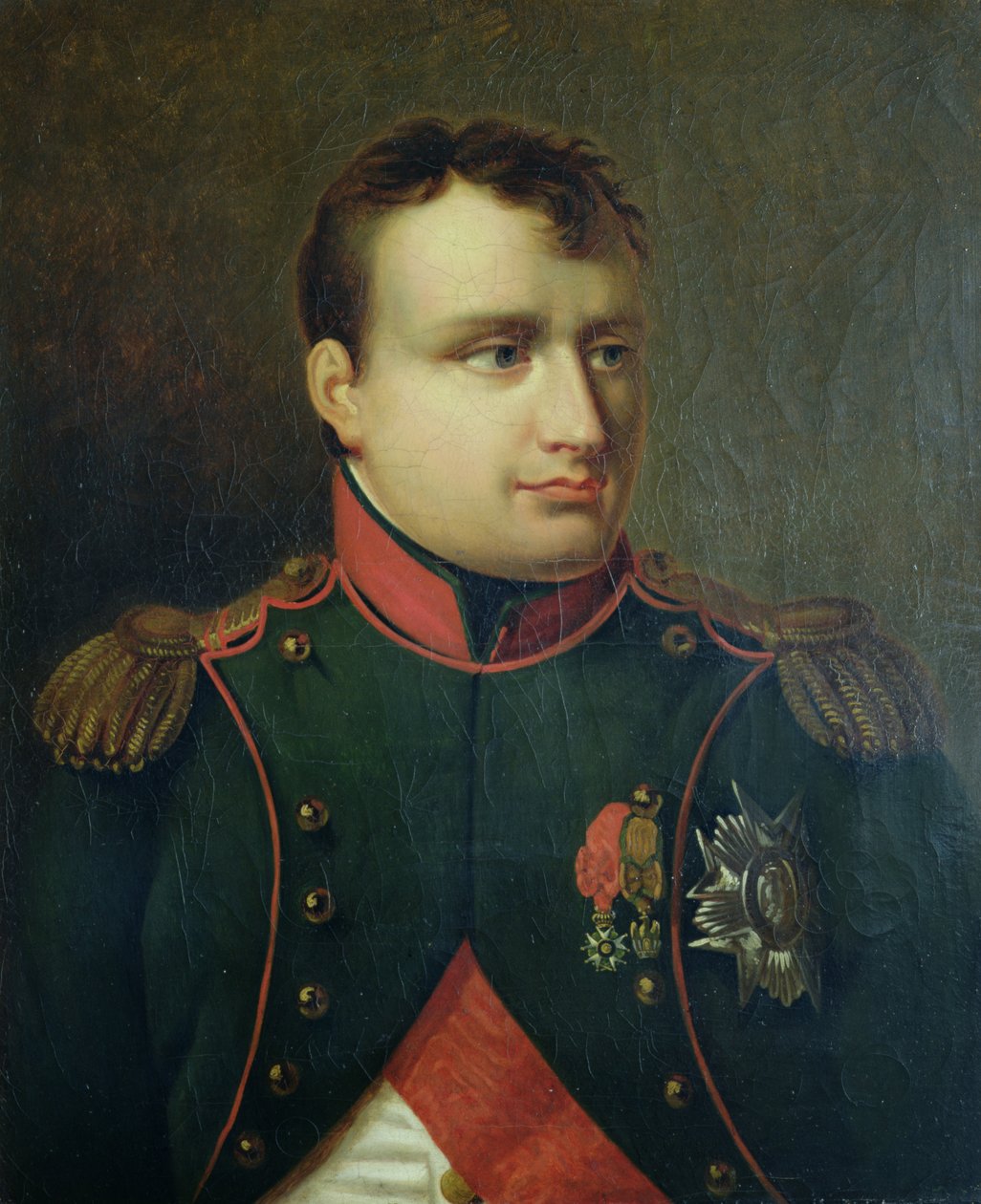 Portræt af Napoleon I (1769-1821) (olie på lærred) af French School