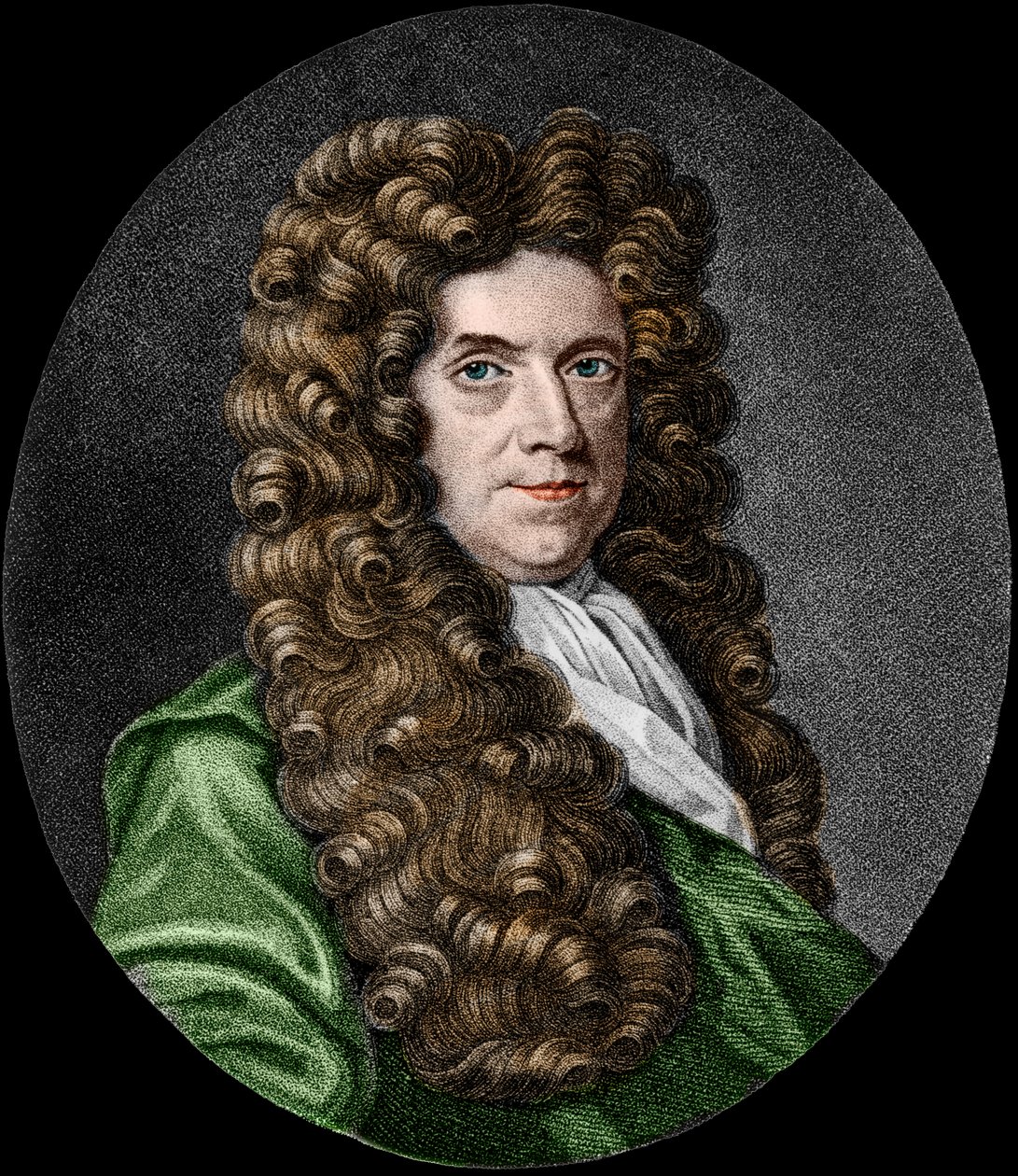 Portræt af Neremiah Grew (1641-1721). engelsk botaniker. af French School