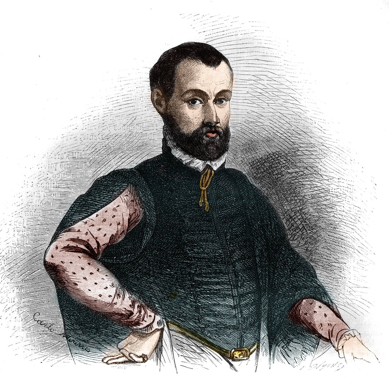 Portræt af Niccolo af Bernardo dei Machiavelli (Nicolas Machiavel af French School