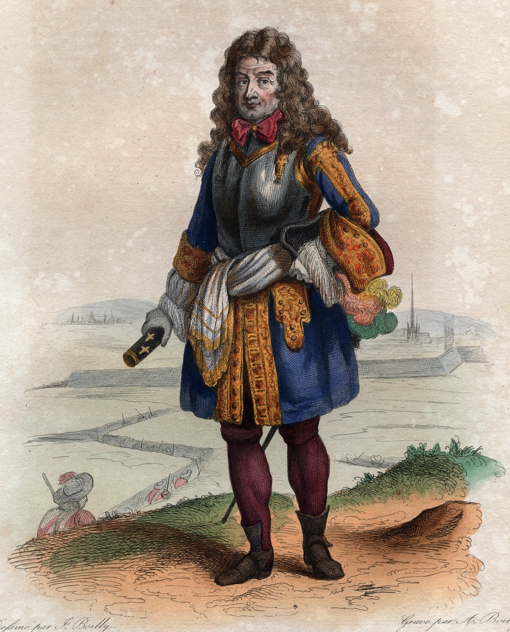 Portræt af Nicolas Catinat de La Fauconnerie (1637-1712), fransk militærchef og marskal af Frankrig. af French School