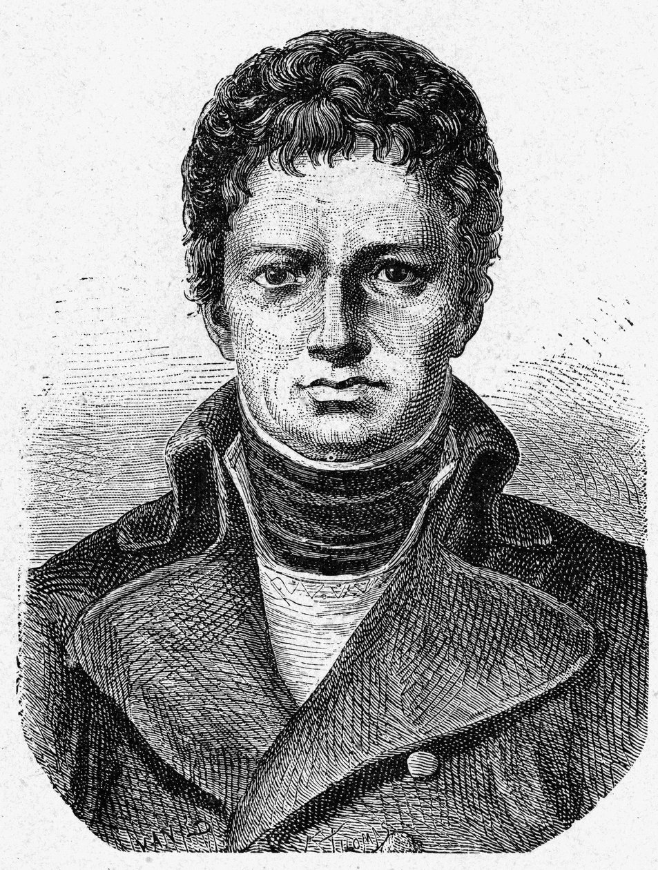 Portræt af Nicolas René Dufriche, Baron Desgenettes (1762 - 1837), fransk militærlæge - i "Album de la Science; berømte videnskabsmænd; Store opdagelser””” 1896. af French School