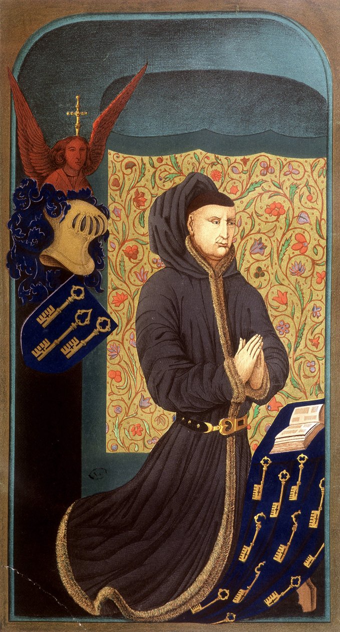 Portræt af Nicolas Rolin, kansler i Bourgogne under Philippe Le Bon og grundlægger af hospitalet i Beaune af French School
