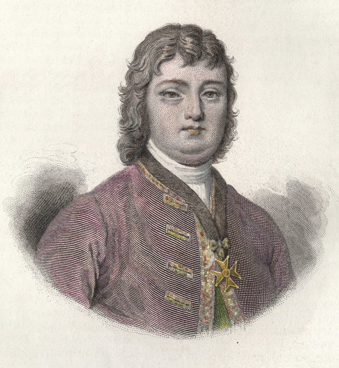 Portræt af Nicolas Roze dit le Chevalier Roze (1675-1733), fransk militær og guvernør. i "Portraits des Hommes Useful". af French School