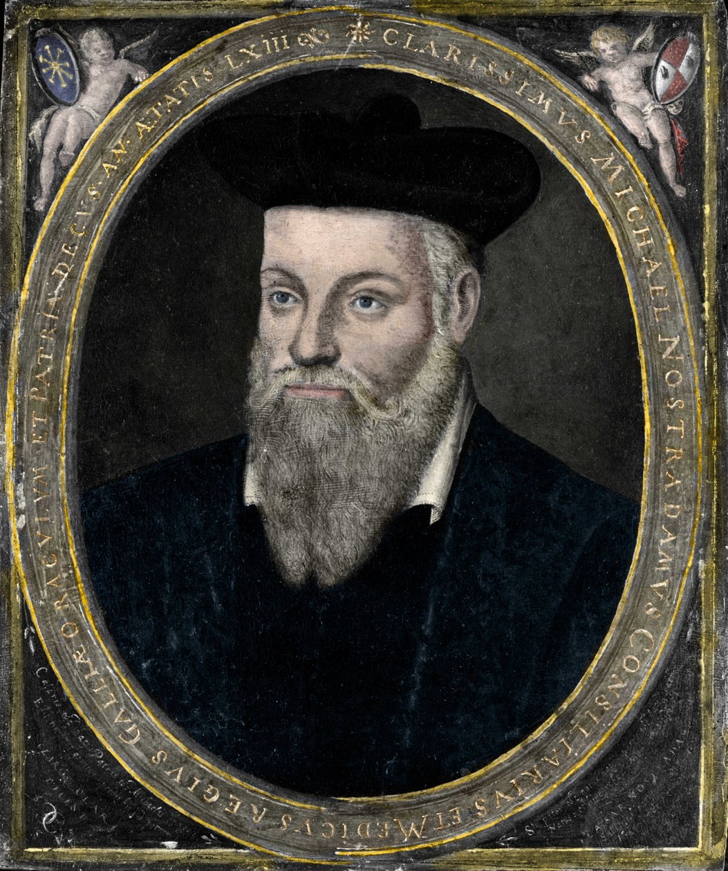 Portræt af Nostradamus af French School