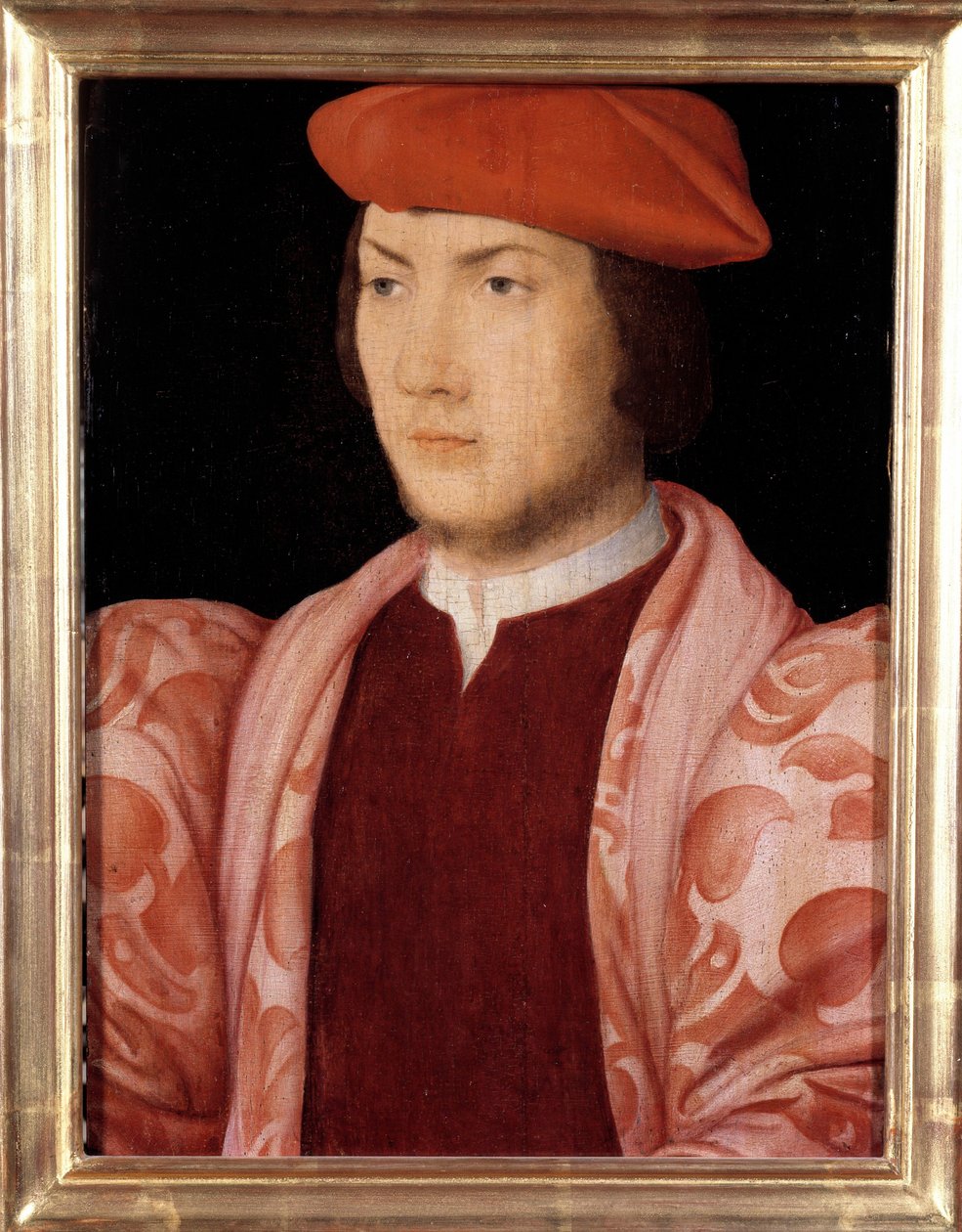 Portræt af Odet de Coligny, kardinal af Chatillon i 1534 (lyskens søn af Gaspard de Coligny, Marechal af Frankrig og bror til admiral Gaspard de Coligny) (1517-1571) omkring 1535 Maleri af den franske skole i det 16. århundrede. Svag. 0,32x0,23m. Versaille af French School