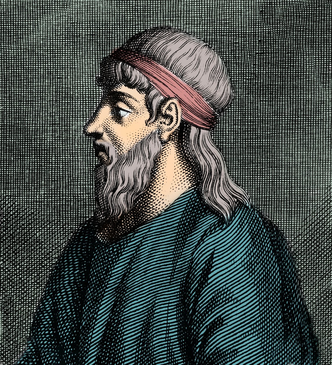 Portræt af Parmenides af Elea (fl.c 5. f.Kr.) græsk filosof. af French School