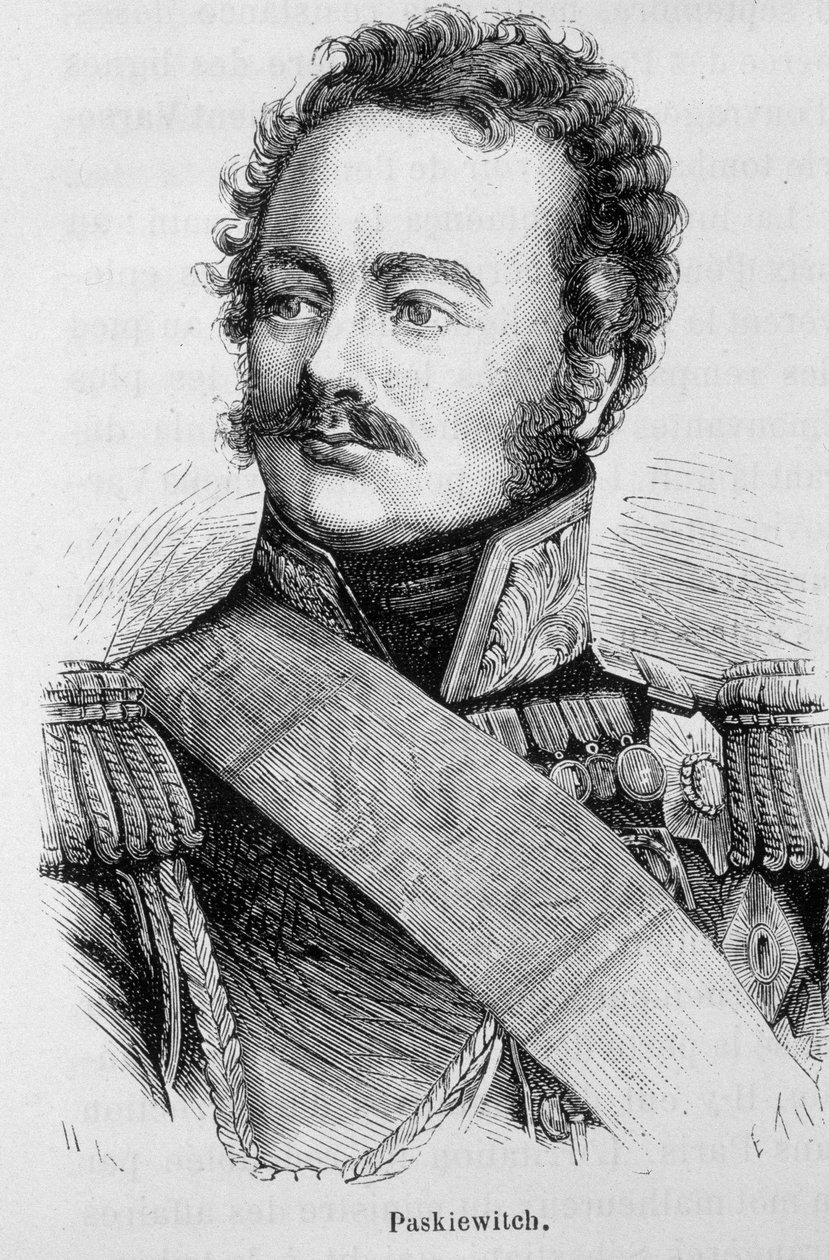 Portræt af Paskiewitch (eller Paskeevich), russisk marskal (1782 - 1856) - i "" L