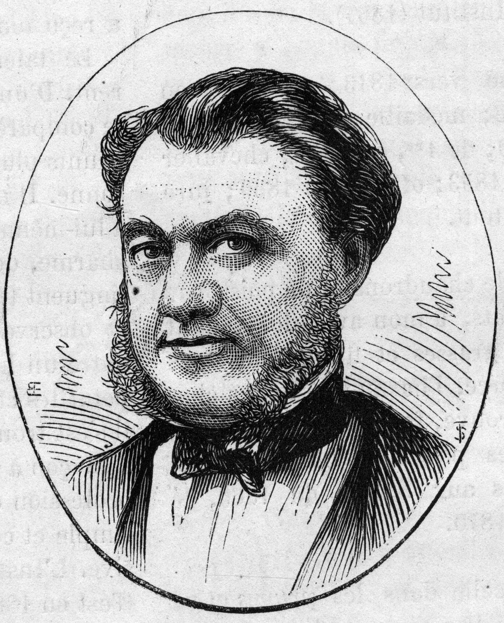 Portræt af Paul Abadie (1812-1884), fransk arkitekt. Indgravering i "" Le Monde Illustré"" nr. 890 af 2. maj 1874. af French School