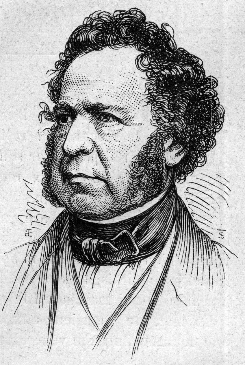 Portræt af Paul Duke of Noailles (1802-1885), fransk historiker og akademiker. Indgravering i "" Le Monde Illustré"" nr. 883 af 14. marts 1874. af French School