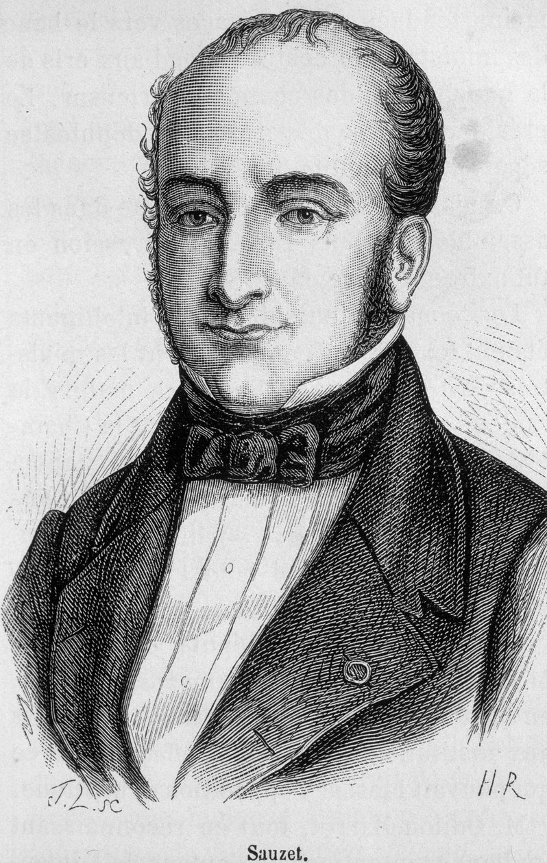Portræt af Paul Jean-Pierre Sauzet (1809-1876) af French School
