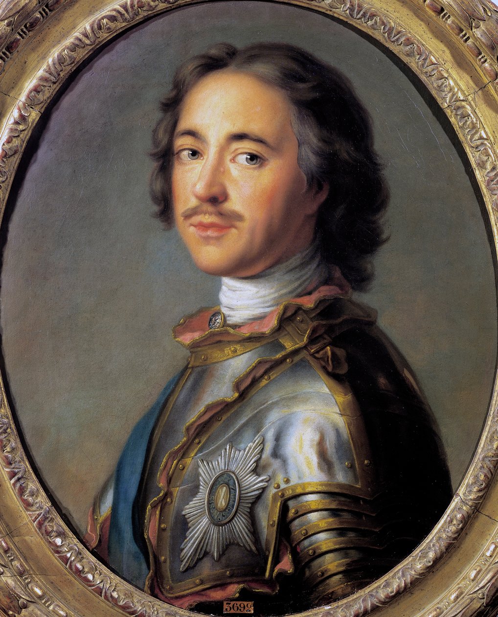Portræt af Peter I kendt som Peter den Store (Moskva af French School
