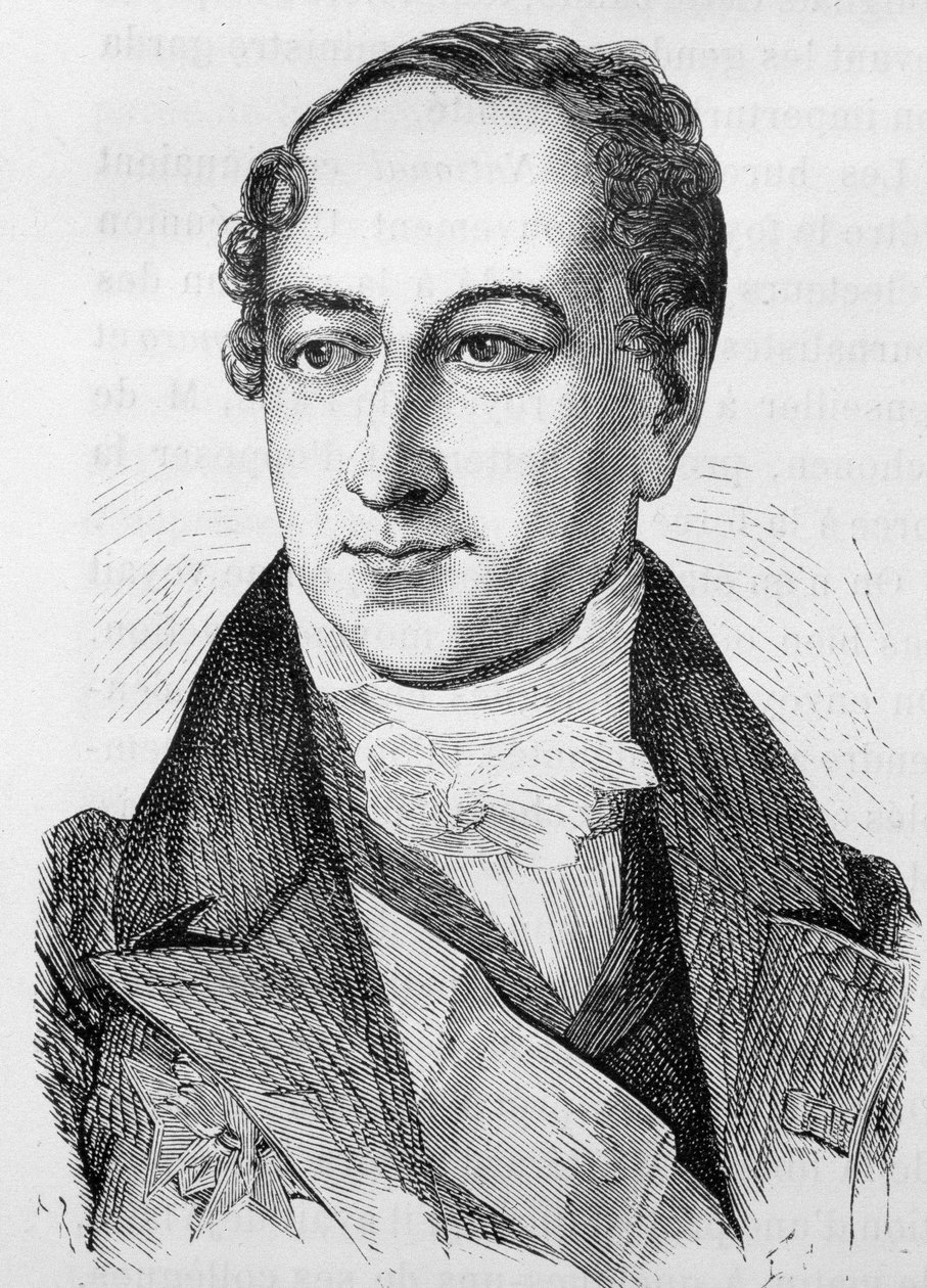 Portræt af Peyronnet (eller Peyronet), fransk politiker (1778 - 1854) - i "" L