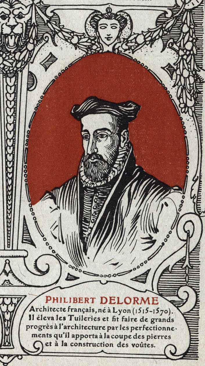 Portræt af Philibert Delorme, fransk arkitekt af French School