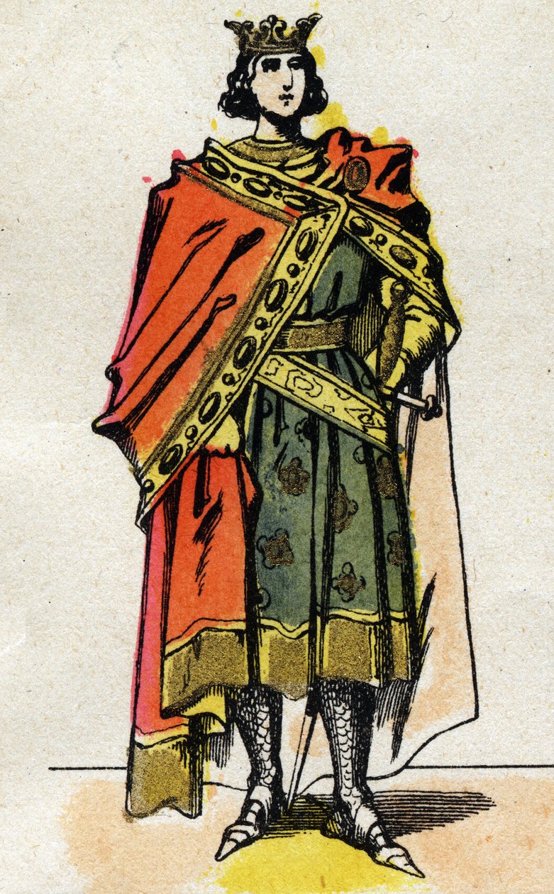 Portræt af Filip V den lange (1294 - 1322), konge af Frankrig. af French School