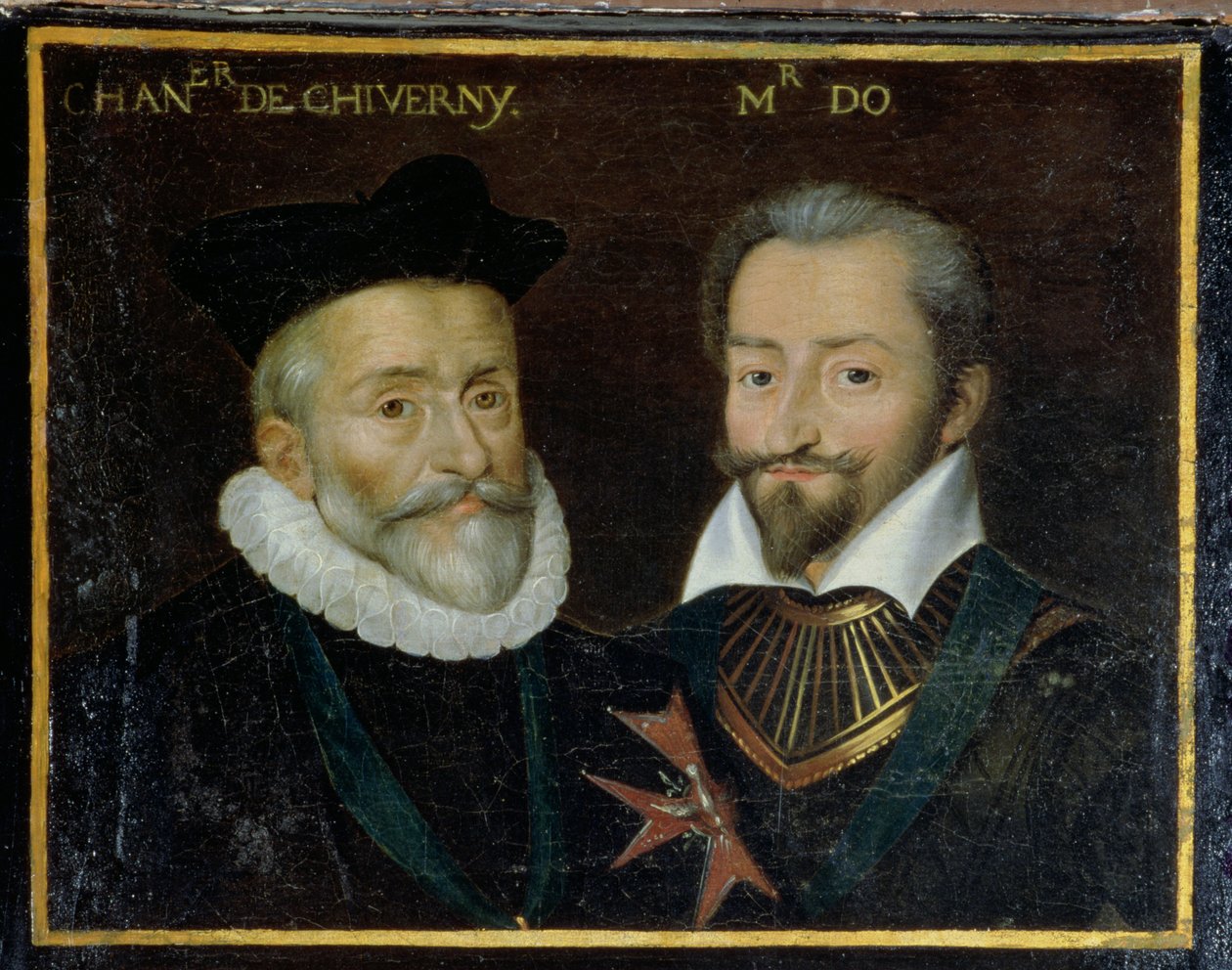 Portræt af Philippe Hurault (1528-99) greve af Cheverny og Francois (1535-94) markis af O, 1617-38 af French School