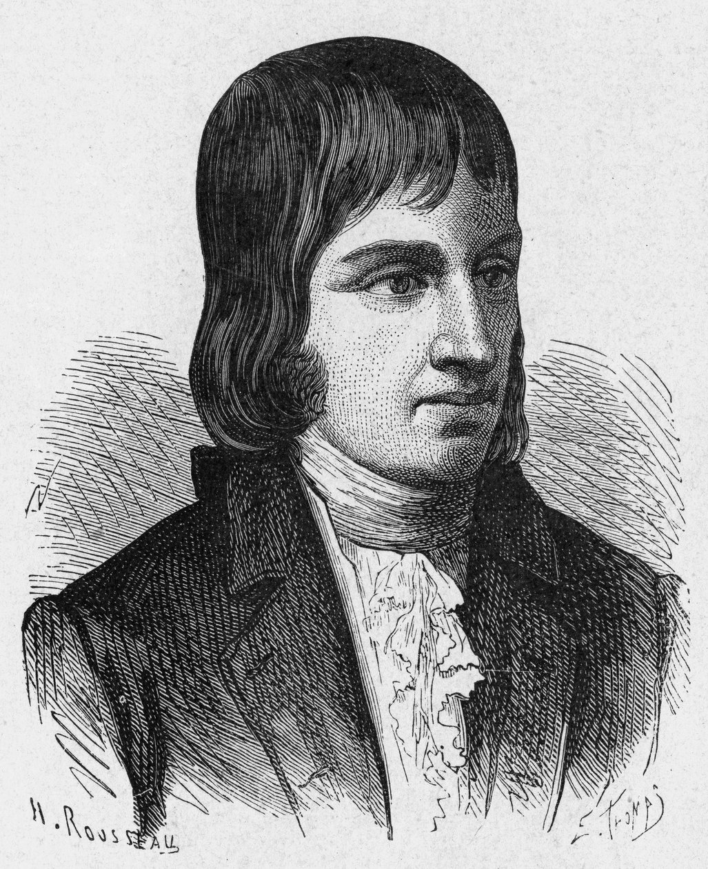 Portræt af Philippe Lebon (1769 - 1804), fransk ingeniør og kemiker (opfinder af gasbelysning) - i "" Album de la Science; berømte videnskabsmænd; Store opdagelser””” 1896. af French School