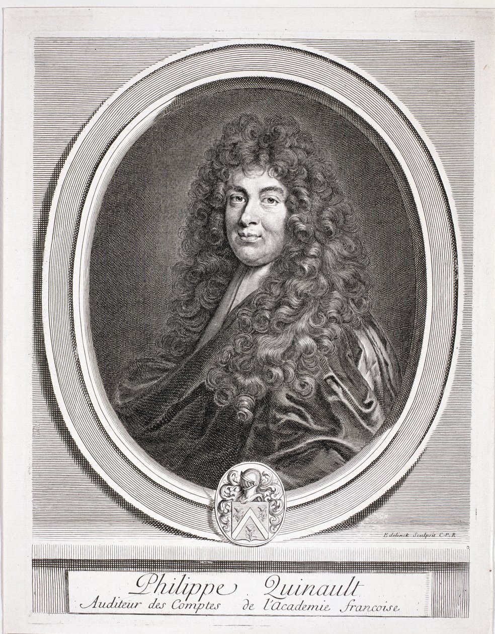 Portræt af Philippe Quinault (1635-88) af French School