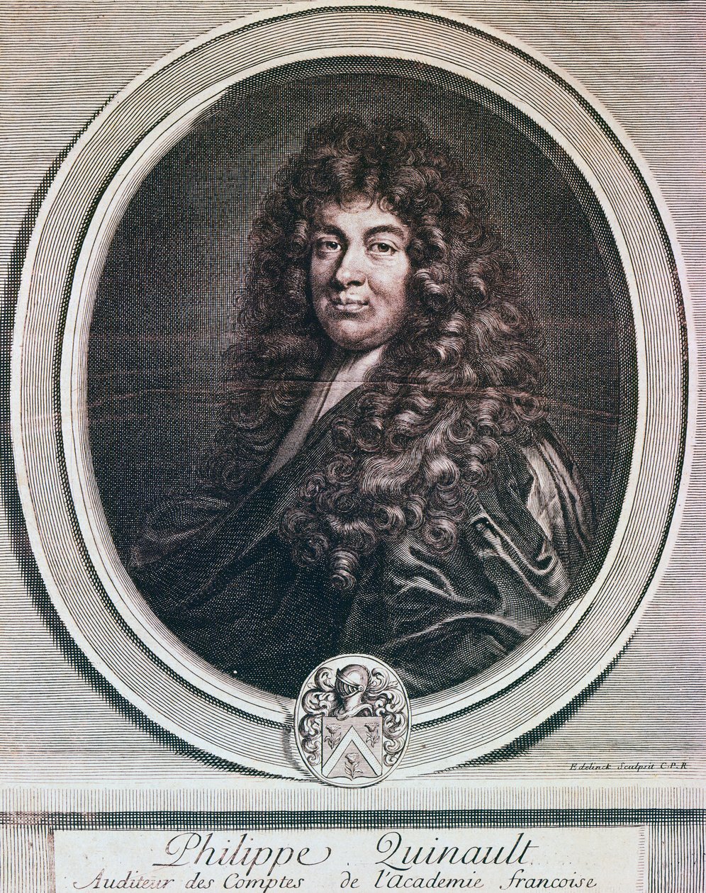 Portræt af Philippe Quinault af French School