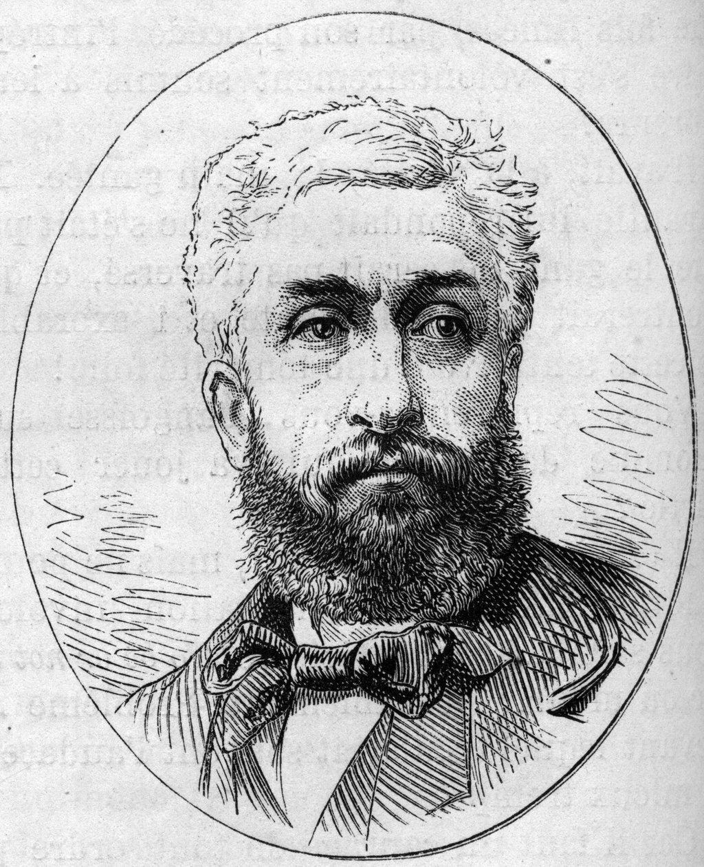 Portræt af Philippe Rousseau (1816-1888), fransk maler. Indgravering i "" Le Monde Illustré"" nr. 890 af 2. maj 1874. af French School