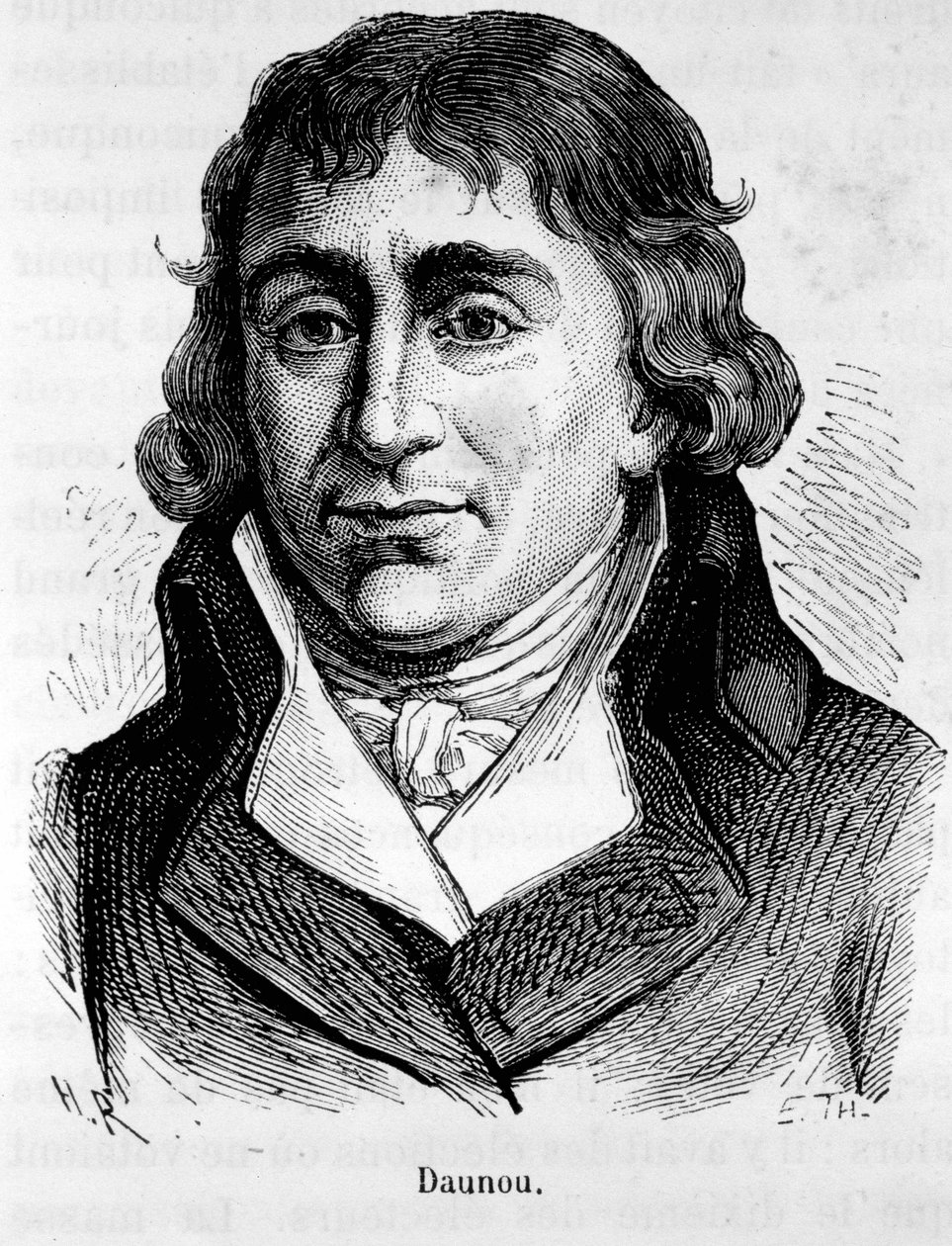 Portræt af Pierre Claude Francois Daunou, fransk politiker og historiker (1761-1840) - i "" L
