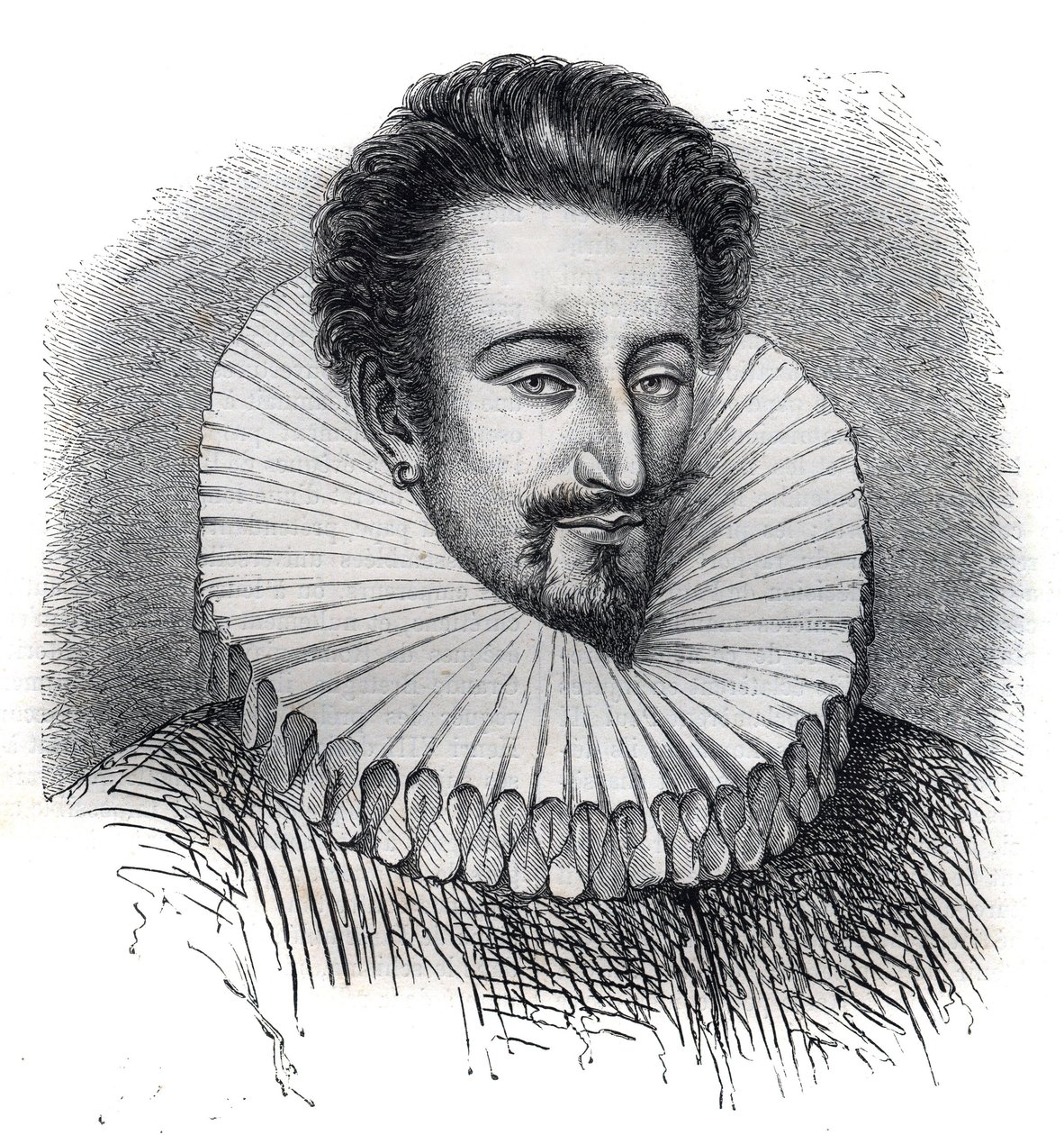 Portræt af Pierre Farnese (Pietro Farnese) (1350-1415). Han har et jordbærkrave på. Indgravering i "" Pavernes historie (...) Dronningekongens og kejsernes forbrydelser gennem århundrederne" af Maurice Lachatre af French School