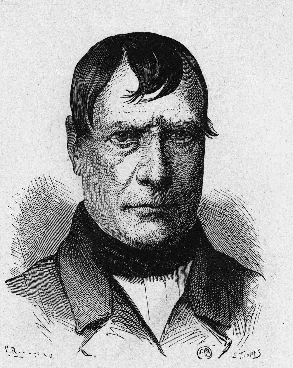 Portræt af Pierre Flourens (1794 - 1867), fransk fysiolog- i "Album de la Science; berømte videnskabsmænd; Grandes opdagelser””” 1896. af French School