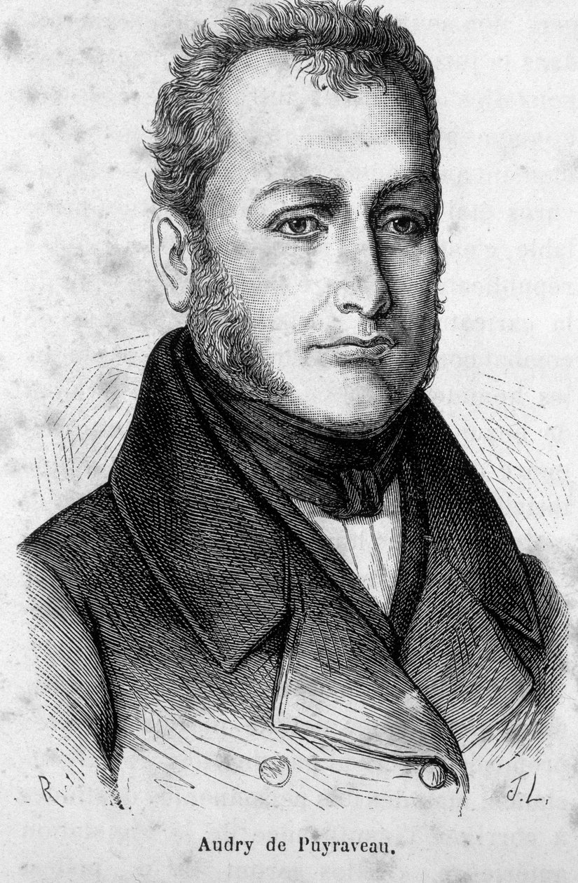 Portræt af Pierre Francais Audry de Puyraveau (1783-1852), fransk stedfortræder. af French School