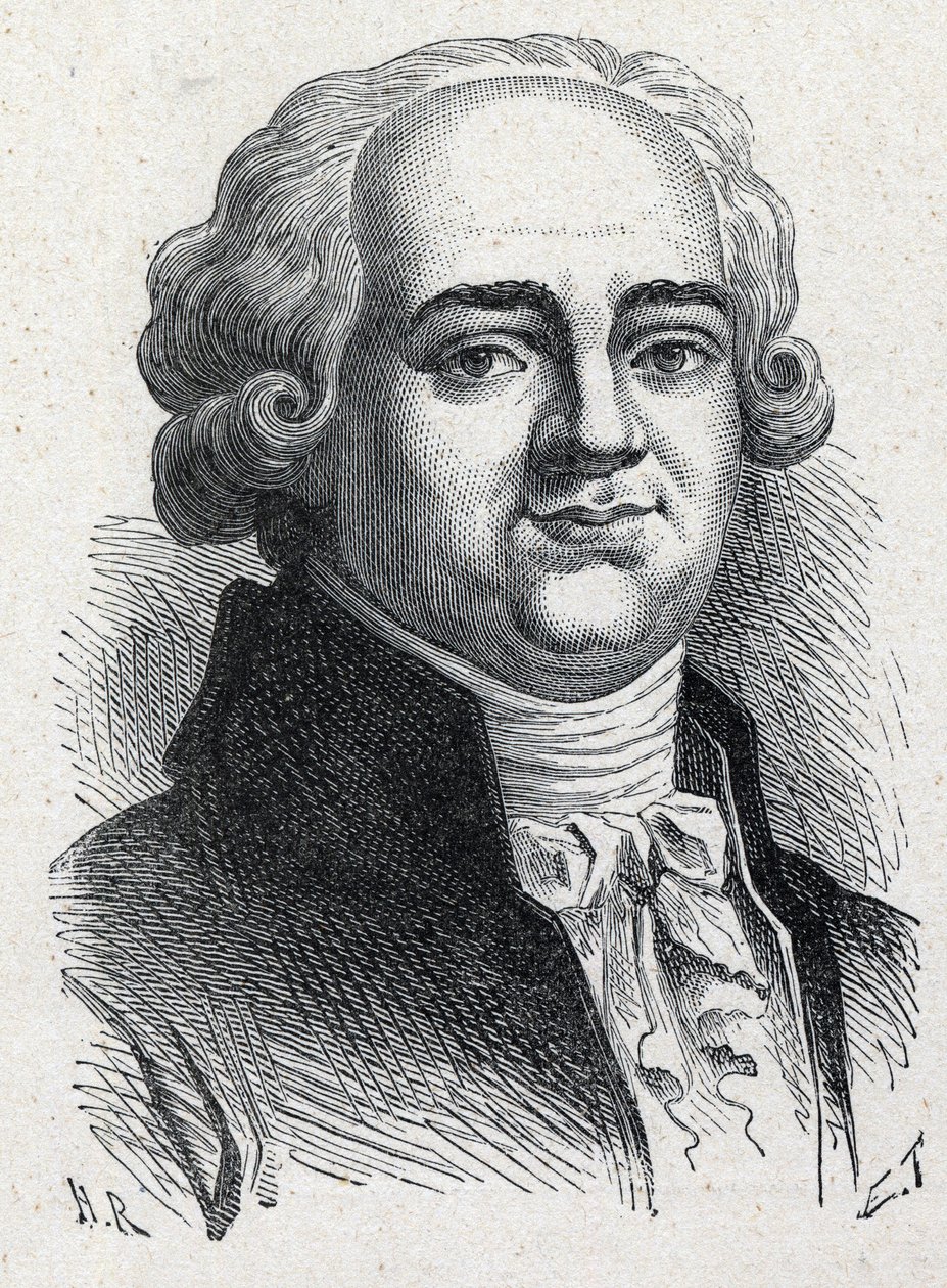 Portræt af Pierre Louis Manuel, fransk politiker (1751-1793) deputeret for Seinen ved Nationalkonventet. Stik fra 1889. Privat samling. af French School