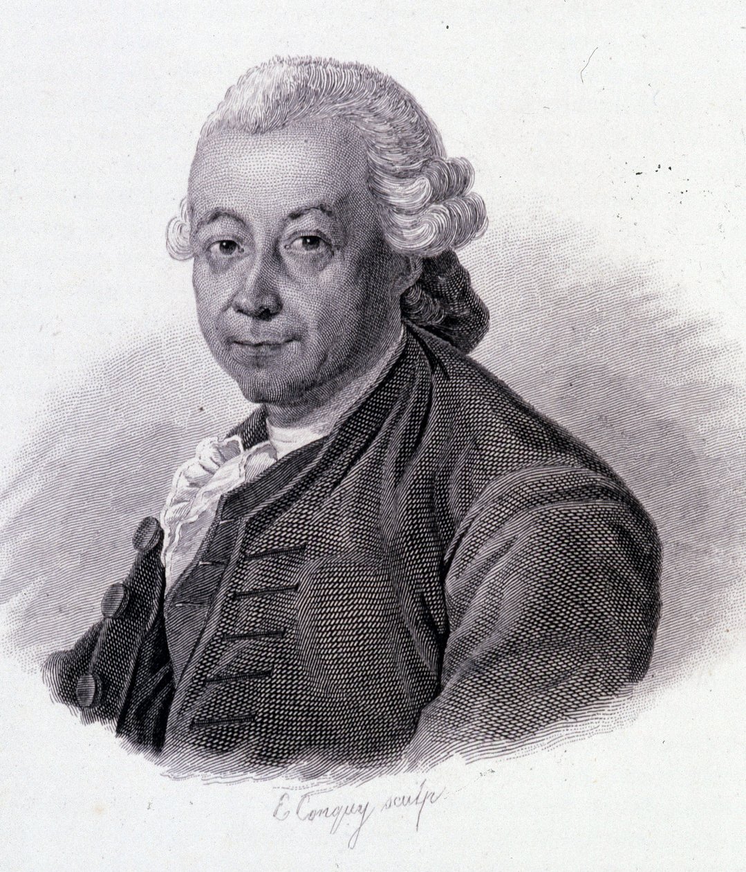 Portræt af Pierre Pepper (1719-1786), fransk opdagelsesrejsende - i "" Portrætter af nyttige mænd"" af French School