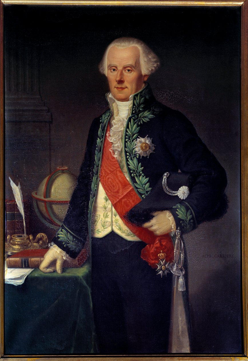 Portræt af Pierre Simon, Marquis de Laplace (1749-1827), matematiker, fysiker og astronom. Maleri af Ecole francaise. Paris fra det 19. århundrede, observatoriets museum af French School