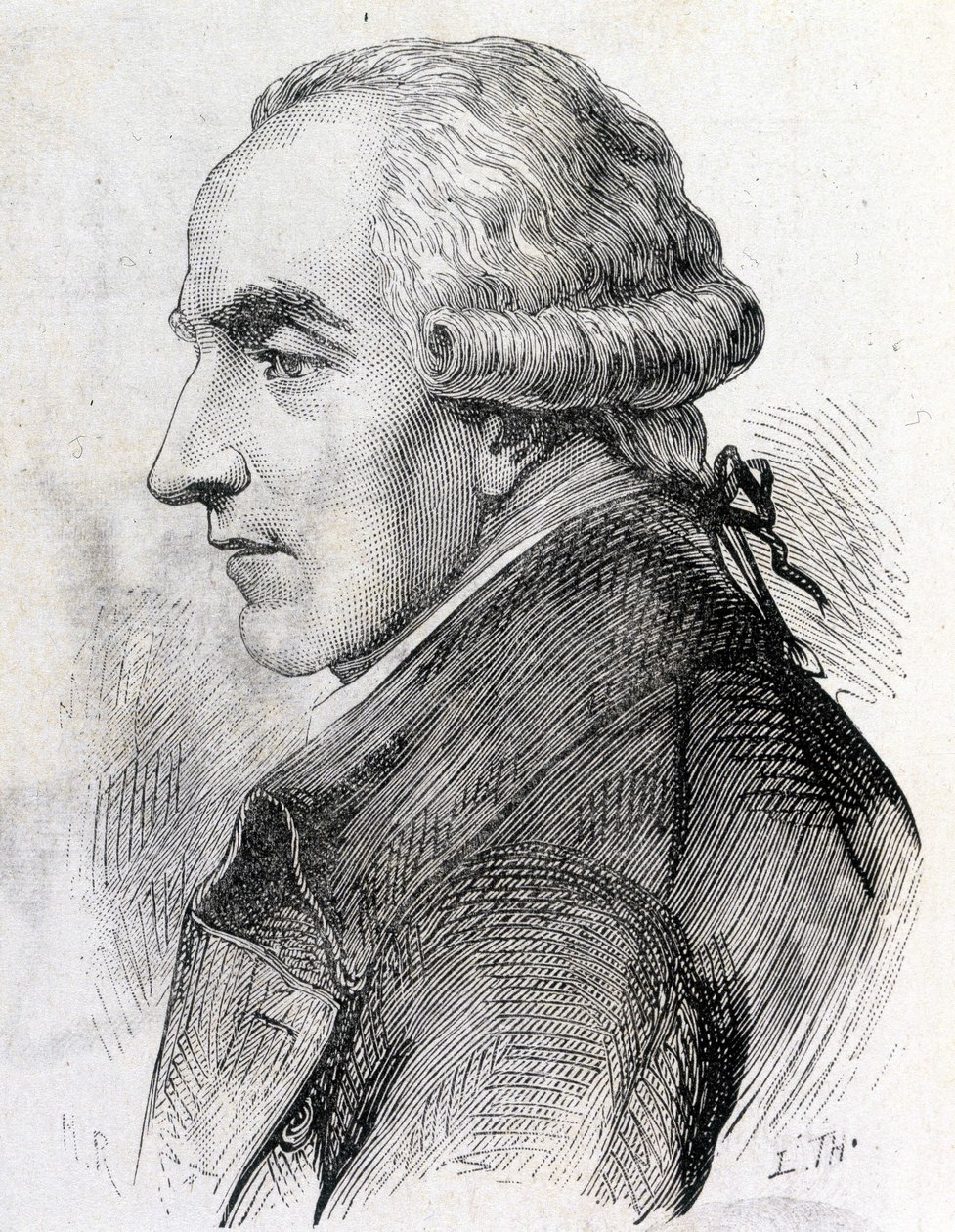 Portræt af Pierre Simon de Laplace (1747 - 1827), fransk astronom, matematiker og fysiker - i "Album de la Science; berømte videnskabsmænd; Store opdagelser””” 1896. af French School